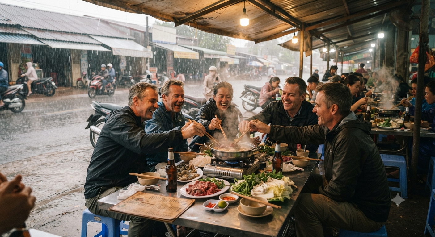 Bối cảnh ẩm thực ngày mưa tại Định Quán và nhu cầu tìm món nóng