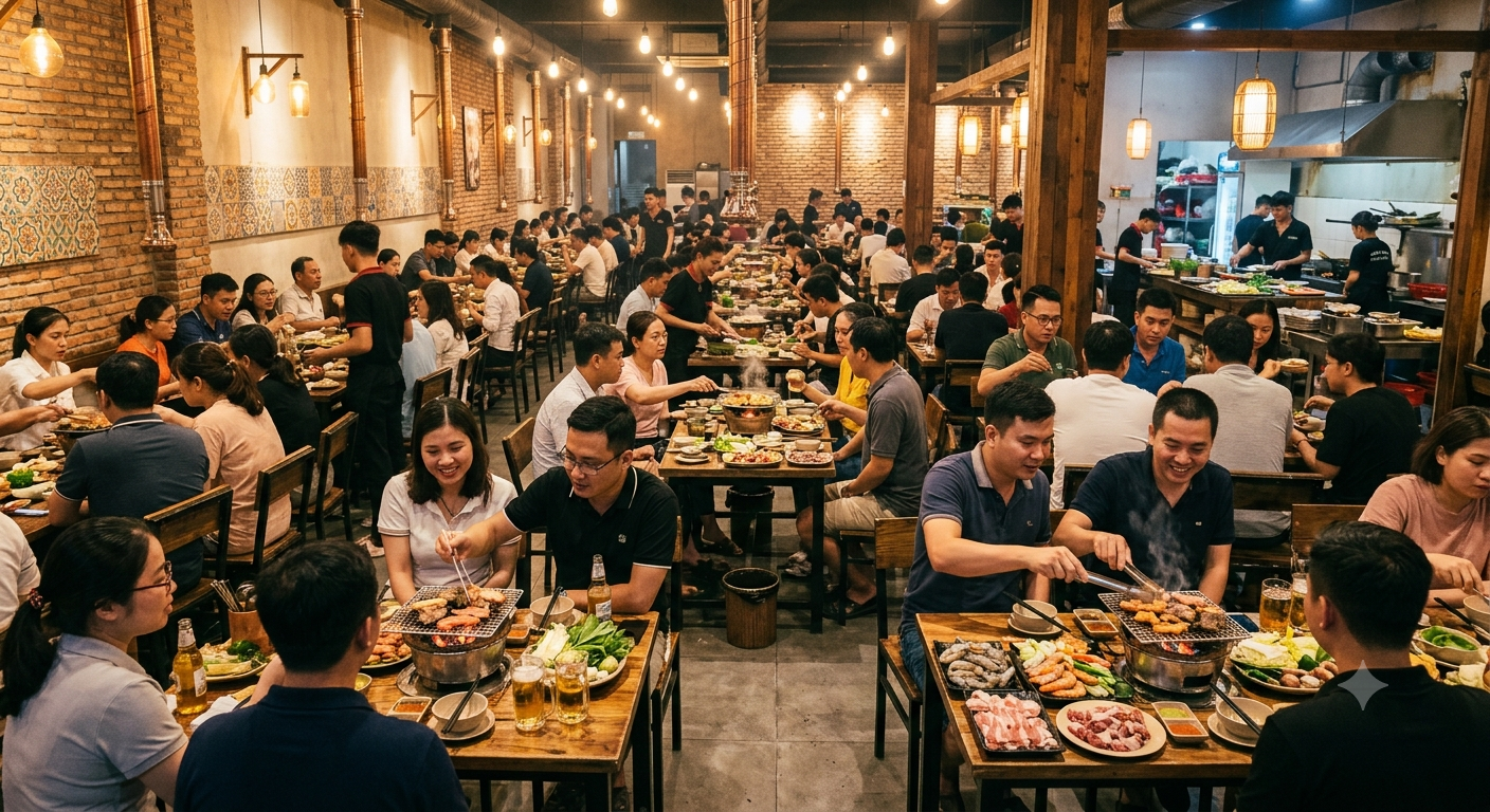 Khảo sát không gian và tiện ích chung của quán