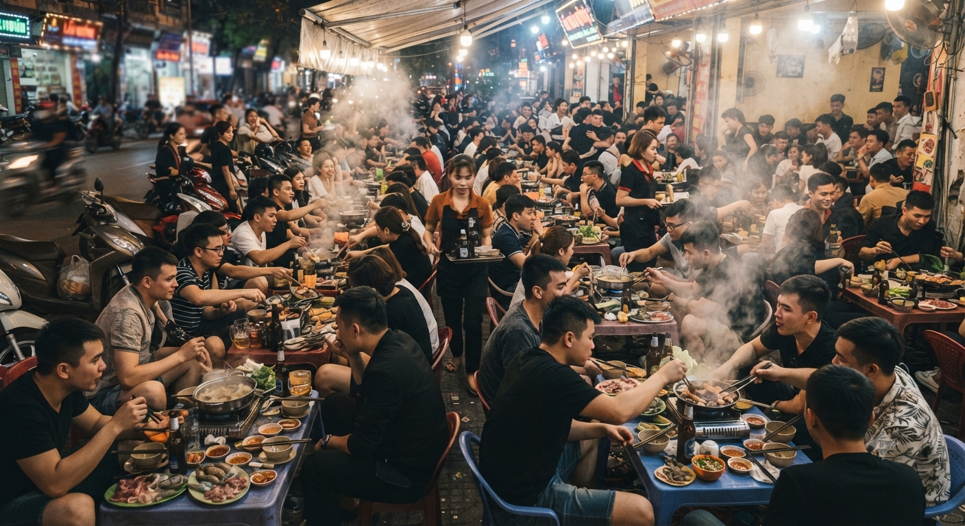 Thực trạng quá tải tại các quán ăn vào giờ cao điểm